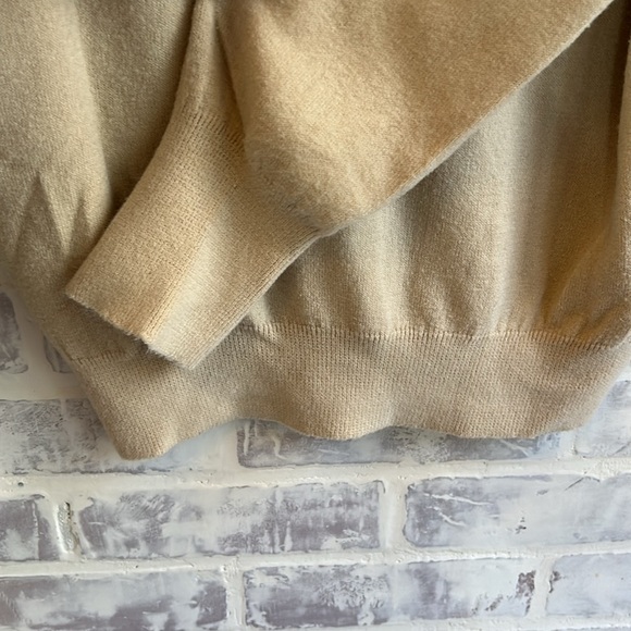 Vintage Men’s Pickering Elmridge Golf Tan Deep V Neck Long Sleeve Sweater Large - Picture 6 of 9